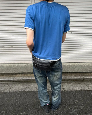 (Unisex) Two-tone Layered Half T-shirt