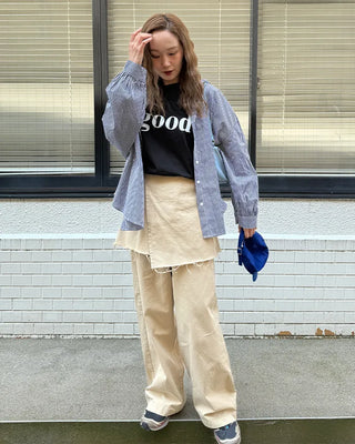 Checked hoodie shirt