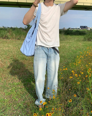 Cut-off point short-sleeved T-shirt