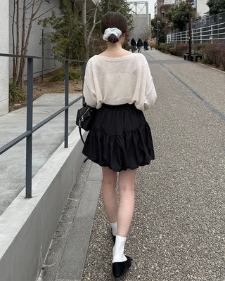 Boat neck loose fit knit