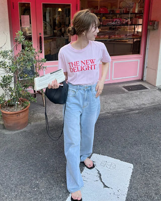Basic straight wide-fit denim pants