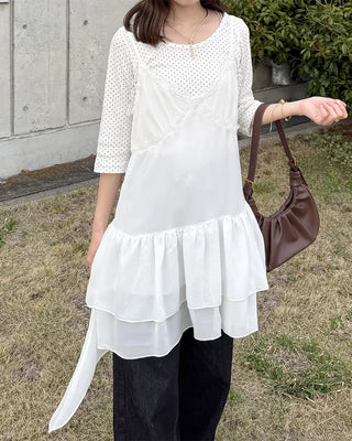 Asymmetrical Frill Bustier Dress