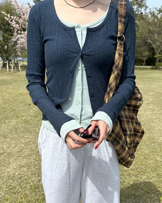 Ribbed Cardigan
