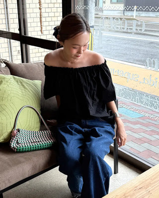 String Two-Way Nylon Blouse