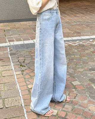 Wide-fit denim pants