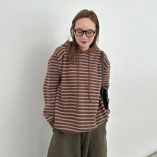 Striped Hoodie Knit