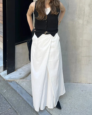 Wrap detail long skirt