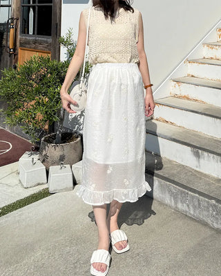 Openwork Sleeveless Knit