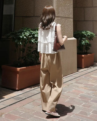 (ORIGINAL) Eyelet Tiered Ribbon Sleeveless Dress