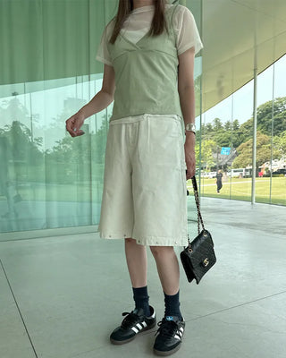 Studded Bermuda shorts