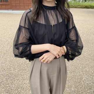 Sheer layered blouse