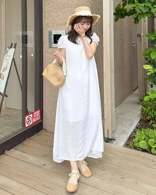 Back Twist Ribbon Long Dress