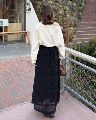 Basic One-Shoulder Crop Sweatshirt