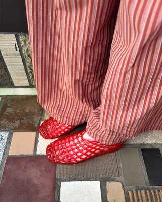 Striped cotton easy pants