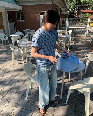 Casual striped short-sleeved T-shirt