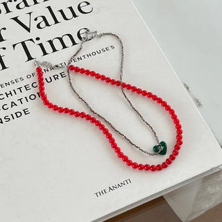 6mm Red Bead Necklace