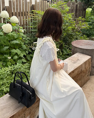 Shoulder String Long Dress