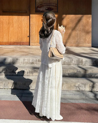 Flower lace blouse