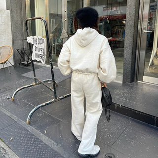 Brushed String Sweatshirt and Pants Set