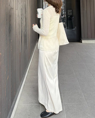 Satin long skirt