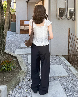 Lace-point blouse
