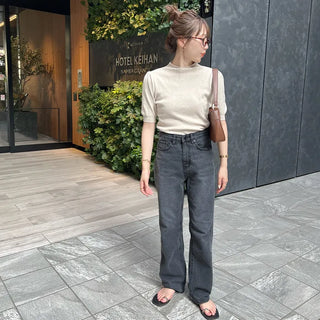 Straight-fit denim pants