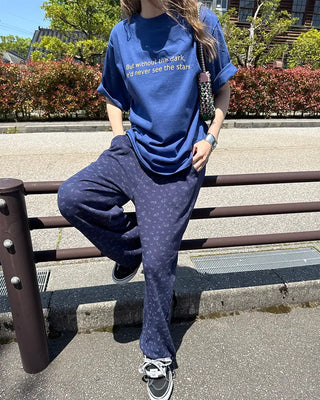 Flower Summer Waffle Easy Pants