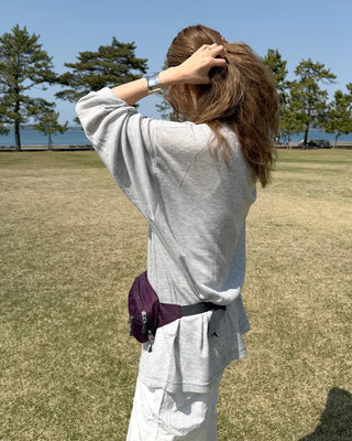Oversized Long Sleeve Waffle T-Shirt