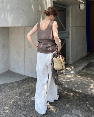 Scarf set sheer layered dress