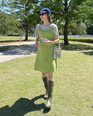 Frill bustier midi dress