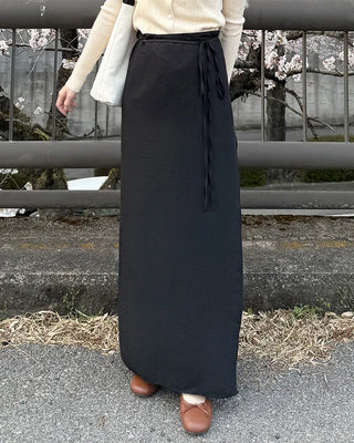 Layered strap wrap skirt