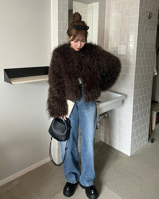 Fur short jacket