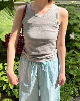 Horse print sleeveless top