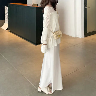 Boat neck sheer knit