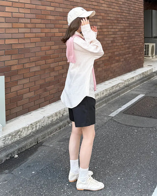 Pintuck shorts