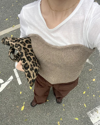 Ribbed sleeveless top