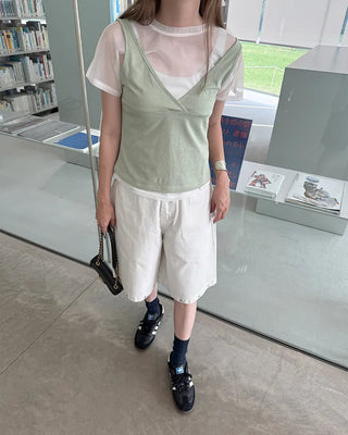 Mash Short-Sleeve Sleeveless Layered Set