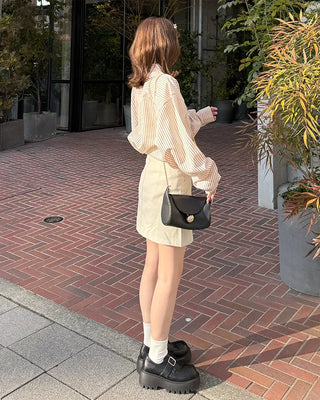 Oversized striped shirt