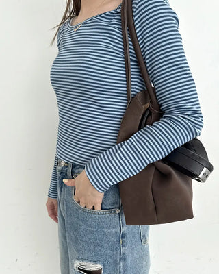 Suede shoulder bag