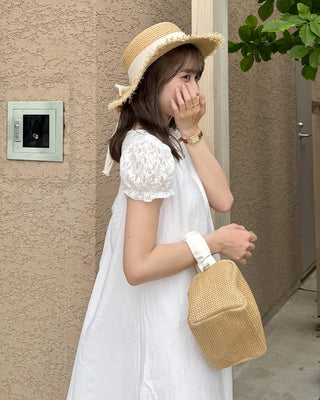 Puff lace see-through T-shirt