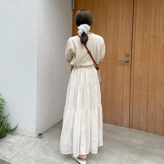 V-neck knit cardigan