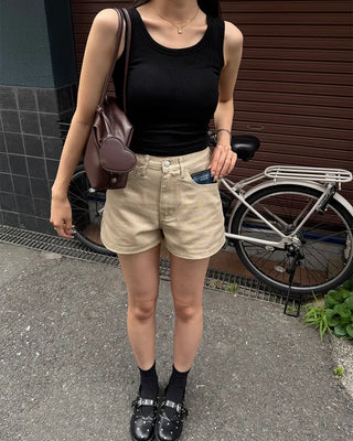 Stud belt flat shoes