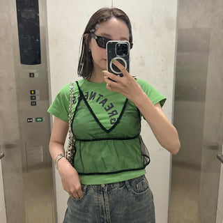 See-through bustier