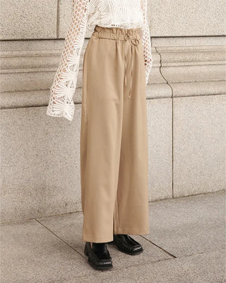 (ORIGINAL) High-waisted frill banding pants