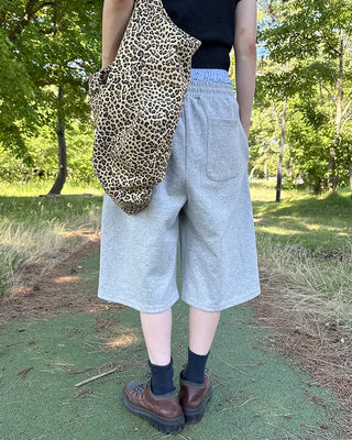 Layered sweat shorts