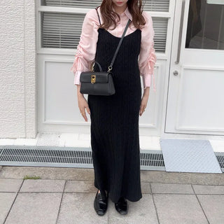 Cable knit long dress