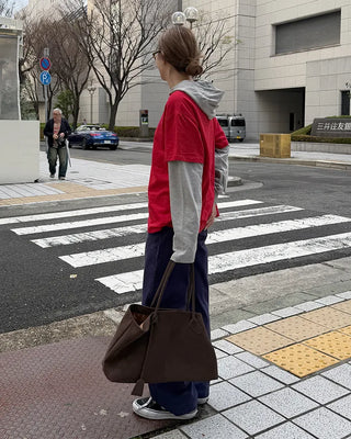 Layered Hooded Long T-Shirt