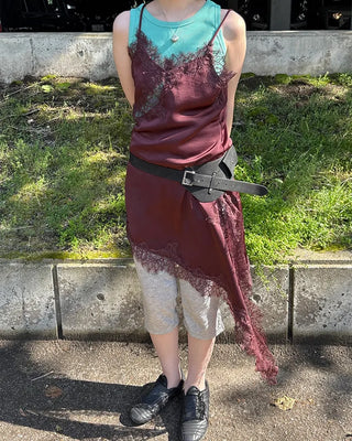Satin lace camisole dress