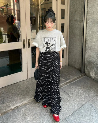 Girl print oversized short-sleeved t-shirt
