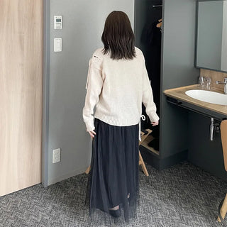 Eyelet Point Knit